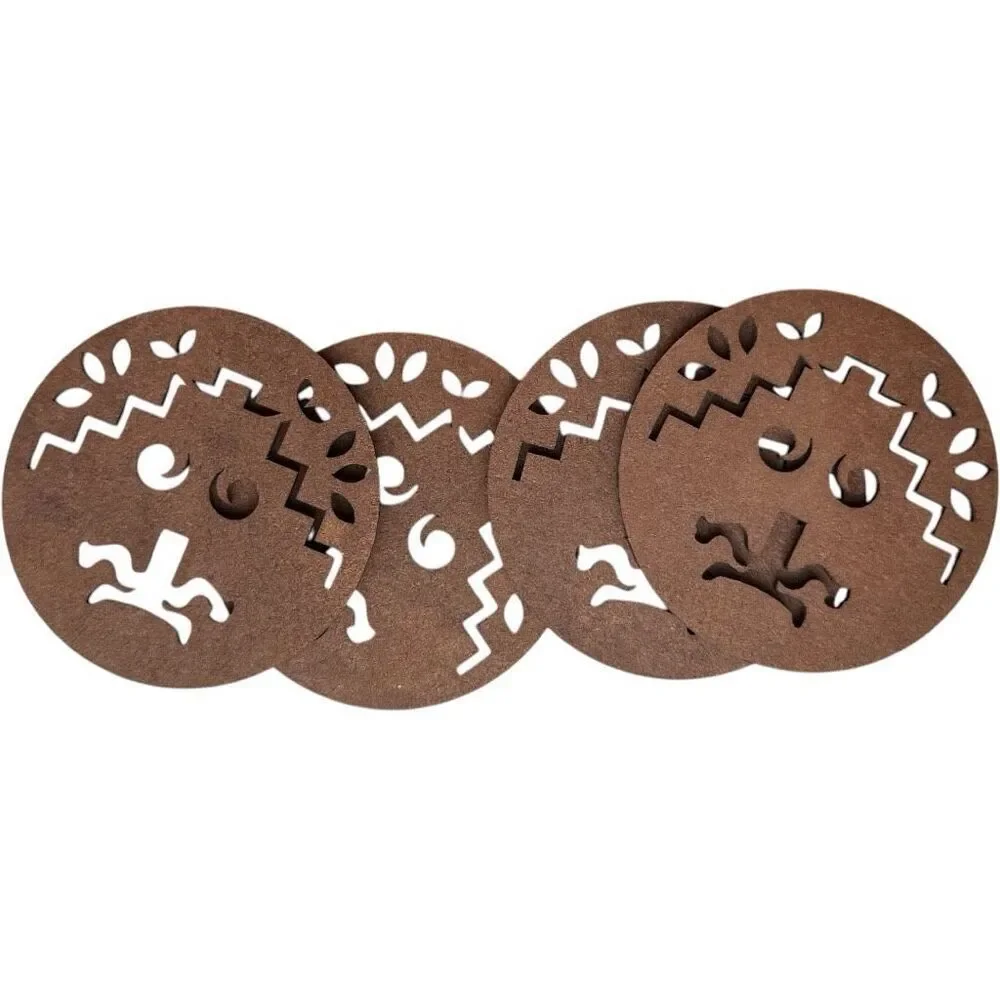 Brand New Princess Hotels & Resorts Luxury Tribal Cutout Beverage Drink Coasters